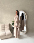 Roya Mocha Diamante Detail Modest Kaftan Dress