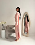 Sherin Pink Pearl Detail Modest Dress