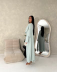 Sherin Mint Pearl Detail Modest Dress