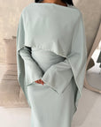 Sherin Mint Pearl Detail Modest Dress