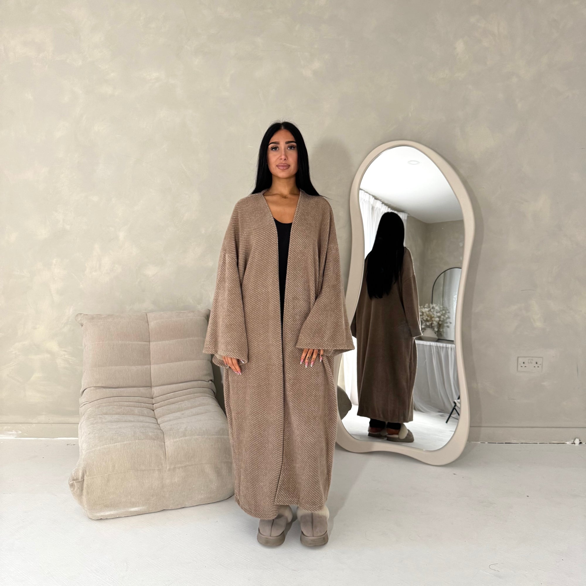 Rui Mocha Oversized Premium Soft Batwing Coat