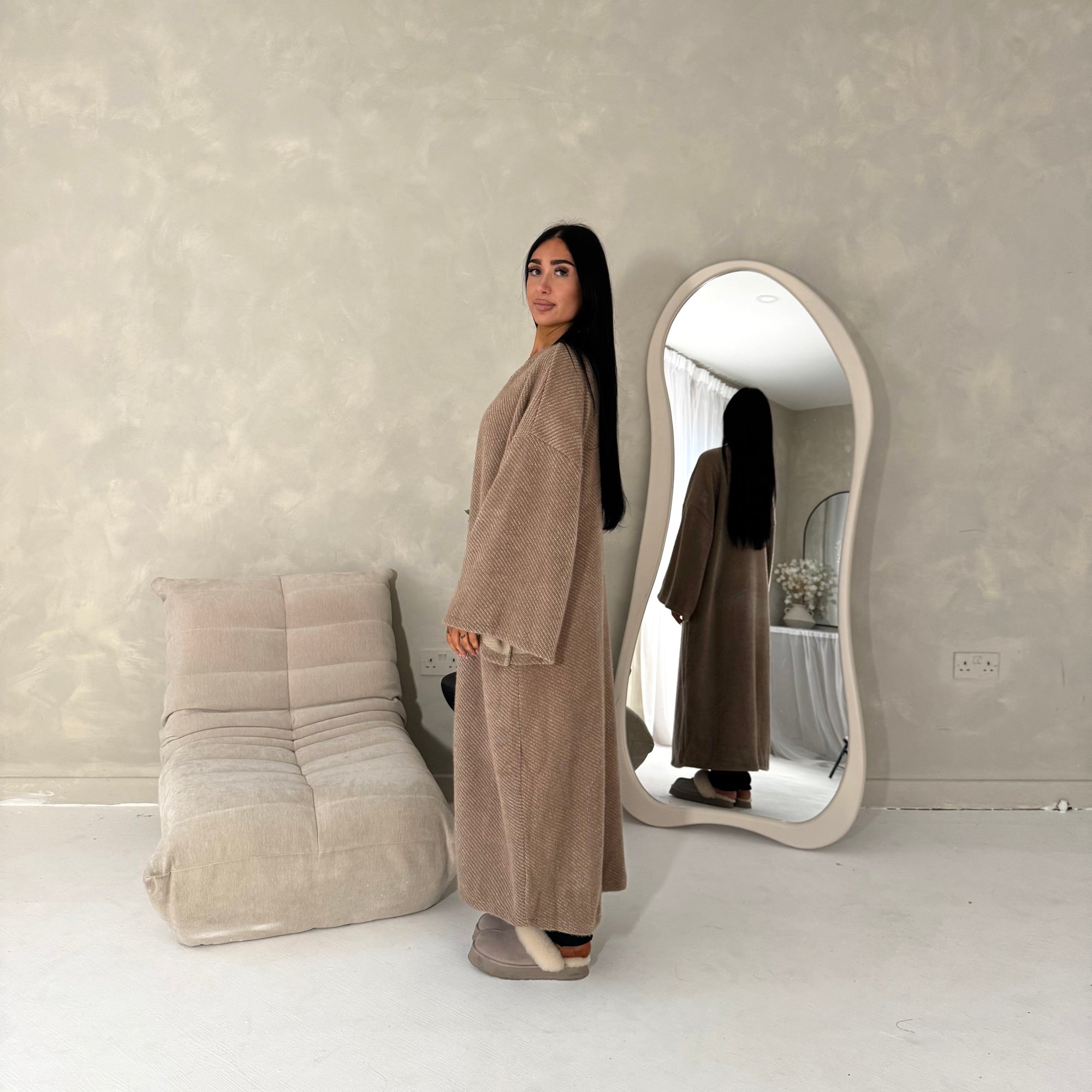 Rui Mocha Oversized Premium Soft Batwing Coat