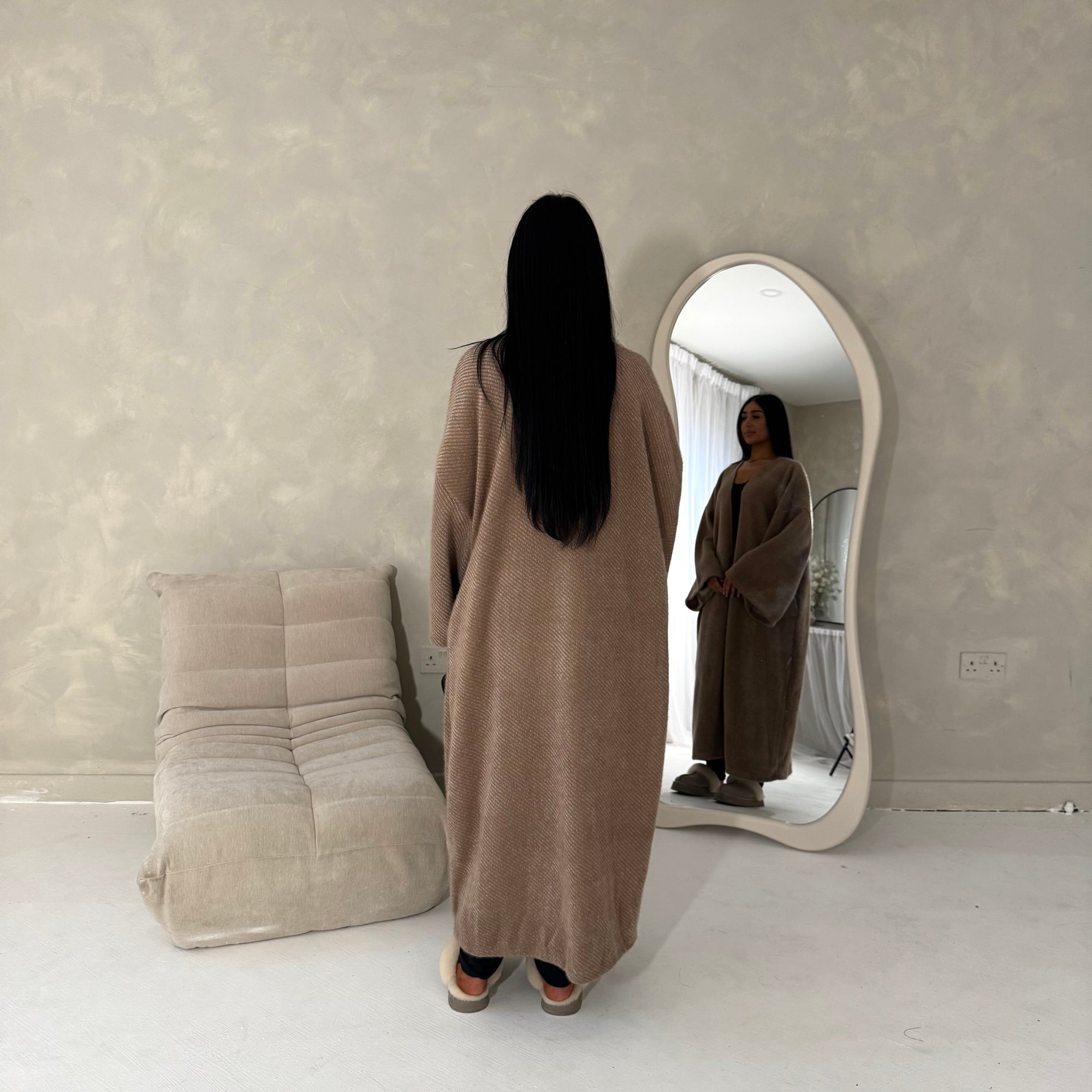Rui Mocha Oversized Premium Soft Batwing Coat
