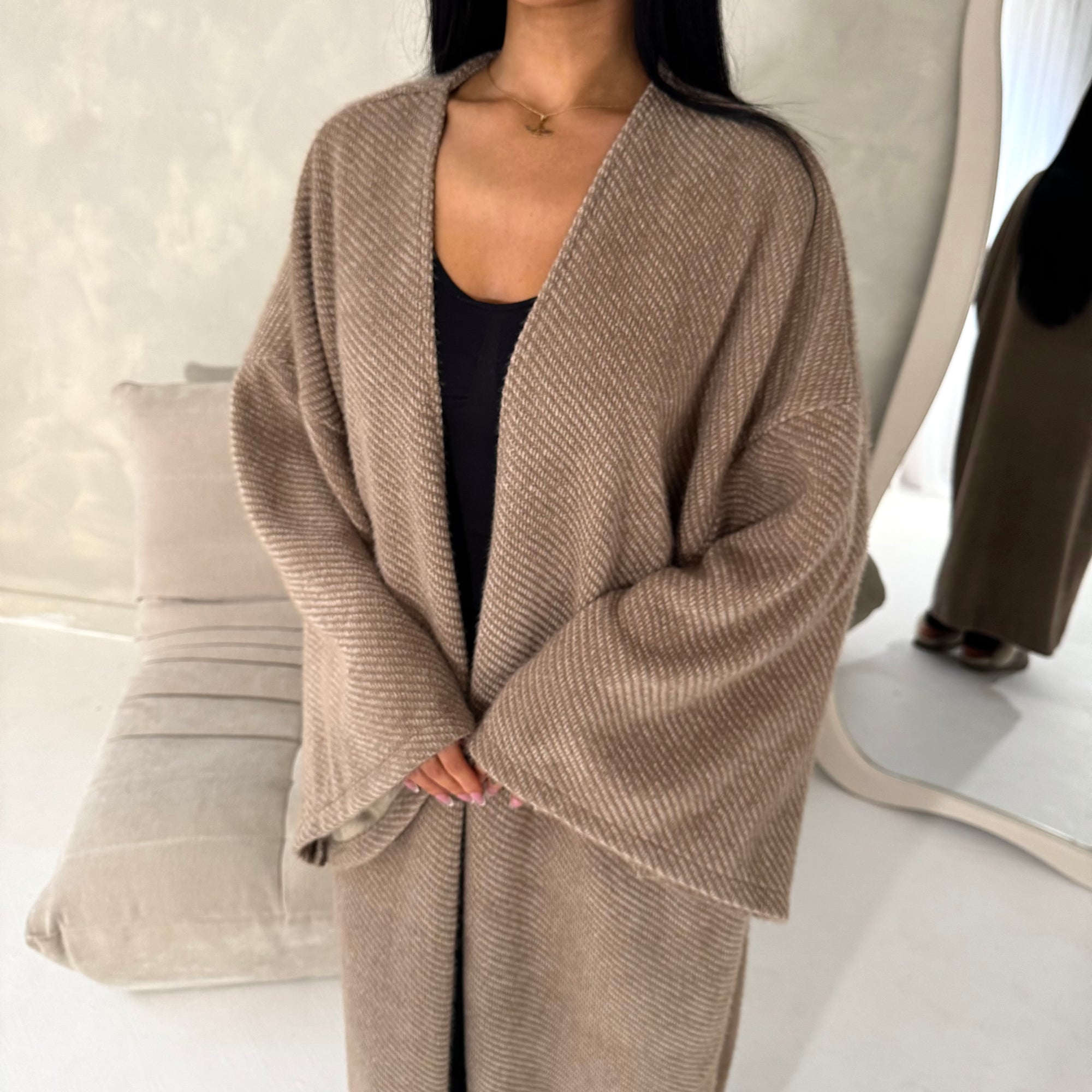 Rui Mocha Oversized Premium Soft Batwing Coat