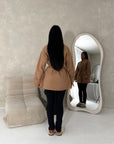 Tamara Camel Wrap Belted Short Coat