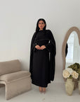 Sherin Black Pearl Detail Modest Dress