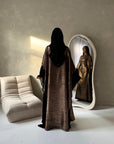 Grecia Copper Metallic Adjustable Tie Kaftan Dress