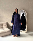 Isani Navy Diamante Swirl Modest Kaftan Dress