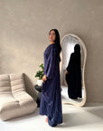 Isani Navy Diamante Swirl Modest Kaftan Dress
