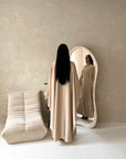 Sala Beige Lace Detail V Neck Modest Kaftan Dress