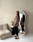 Melia Mocha Collar Batwing Pocket Jacket