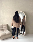 Melia Mocha Collar Batwing Pocket Jacket
