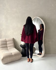 Melia Wine Collar Batwing Pocket Jacket