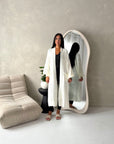 Khina Cream Balloon Sleeve Knitted Cardigan
