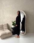Khina Black Balloon Sleeve Knitted Cardigan