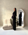 Minal Black Linen Lace Detail Top & Trouser Co Ord