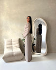 Minal Mocha Linen Lace Detail Top & Trouser Co Ord