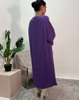 Aya Purple Knitted Roll Neck Jumper Dress