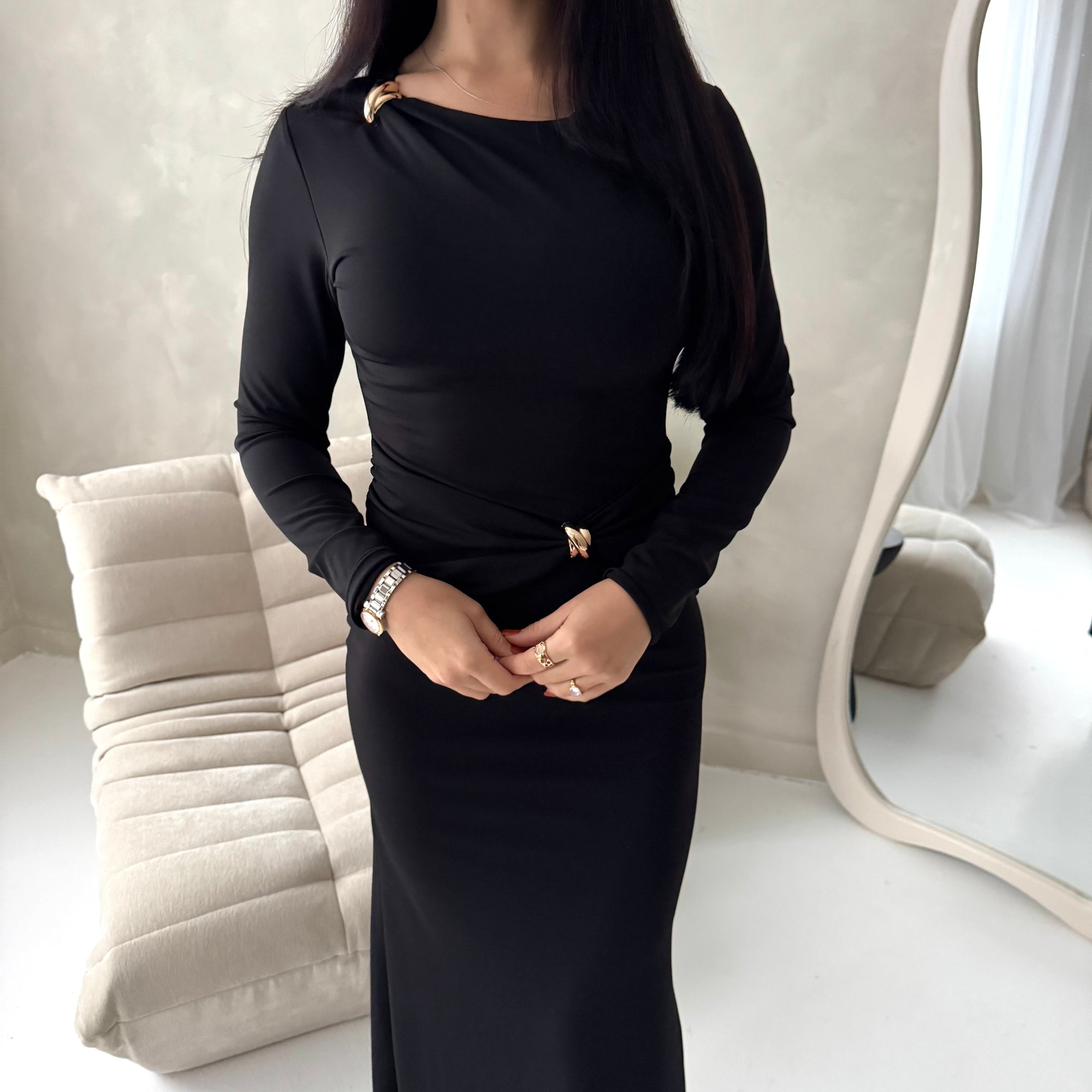black and gold wrap dress Buy Friends Like These Black/Gold Long Sleeve Animal Foil Wrap Midi Dress from Next USA