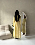 Sahra Yellow Floral Lined Modest Summer Dress