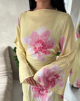 Falon Yellow Linen Modest Summer Floral Dress