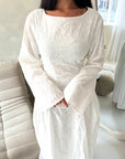 Frea White Floral Tie Back Summer Lined Dress