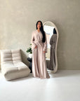 Amal Mocha V Neck Front Knot Trouser Co Ord Set
