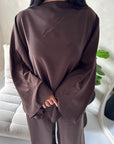 Numa Brown Baggy Fit Top & Trouser Co Ord Set