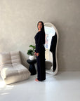 Miray Black Ring Buckle Linen Trouser Co Ord Set