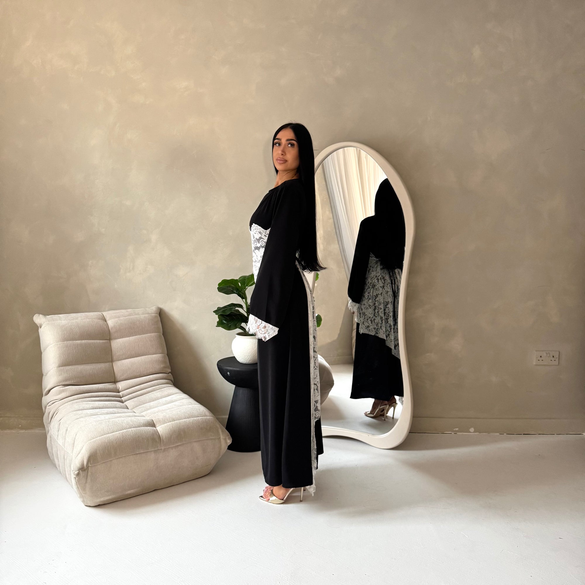 black and white modest dress A-line Black White Satin One Shoulder Hot Modest Prom Dresses PD1961 AlineBridal