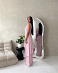 Adina Pink Soft Assymetrical Trouser Co Ord Set