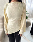 Daniyah Yellow Floral Embroidery Summer Top