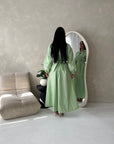 Remi Mint Cotton Shirt Summer Dress