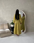 Remi Olive Cotton Shirt Summer Dress