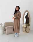 Blair Mocha Thick Belted Trench Jacket