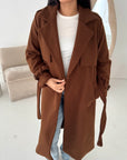 Blair Brown Thick Belted Trench Jacket