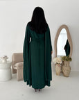 Sherin Emerald Green Pearl Detail Modest Dress