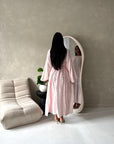 Frea Pink Floral Tie Back Summer Lined Dress