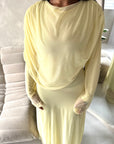 Rose Yellow Mesh Lined Summer Tie Back Dress