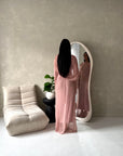 Rose Pink Mesh Lined Summer Tie Back Dress