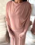 Rose Pink Mesh Lined Summer Tie Back Dress