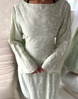 Frea Mint Floral Tie Back Summer Lined Dress