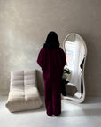 Elika Plum Soft Batwing Top Elasticated Cuff Trouser Co Ord Set