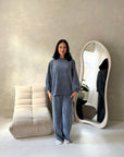 Elika Denim Soft Batwing Top Elasticated Cuff Trouser Co Ord Set