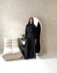 Madiha Black Baggy Fit Wide Leg Trouser Co Ord Set