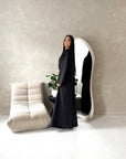 Madiha Black Baggy Fit Wide Leg Trouser Co Ord Set
