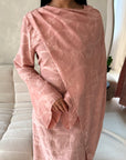Yasna Pink Floral Side Drape Tie Back Dress