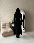 Aven Black Belted Pocket Plain Trench Coat