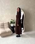 Aven Brown Belted Pocket Plain Trench Coat