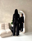 Hadia Black Front Gather Top & Trouser Co Ord Set